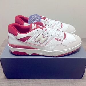 New Balance 550 White/Red Men Size 10